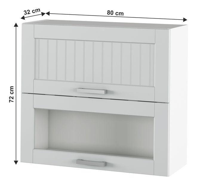 Gornji kuhinjski ormarić Janne Typ 13 (svijetlosiva + bijela)