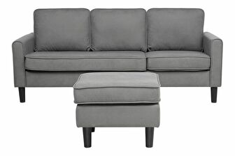 Sofa trosjed Arran (svijetlo siva) (s tabureom)