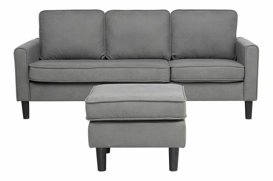 Háromszemélyes kanapé Arran (világosszürke) (zsámollyal)