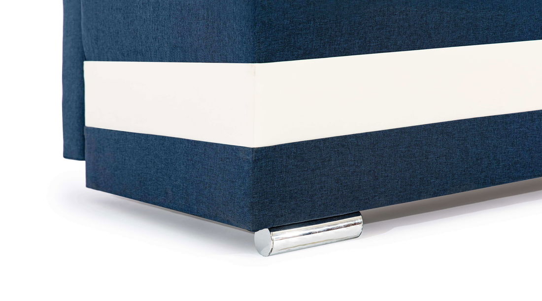 Canapea trei locuri Callera (albastru + alb)