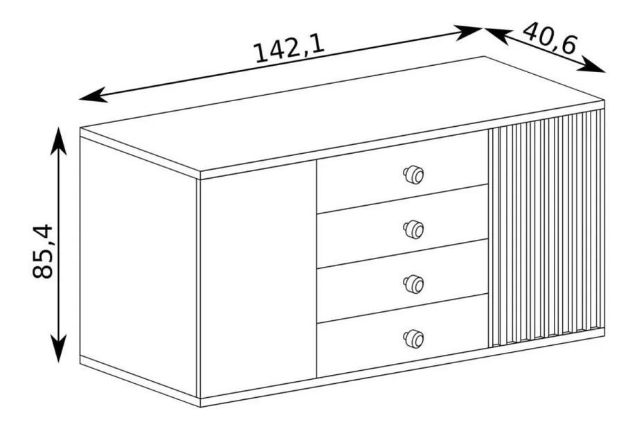 Komód Claudi 04 (artisan tölgy)