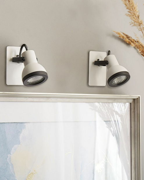 Set 2 ks nástenných svietidiel Braulio (biela)