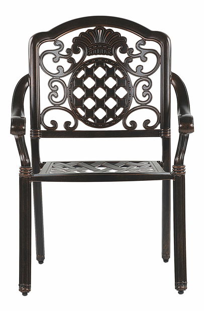 Vrtni blagovaonski set SALIO (metal) (smeđa) (za 4 osobe)