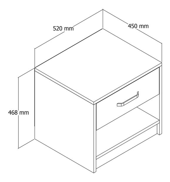Nočný stolík Grando