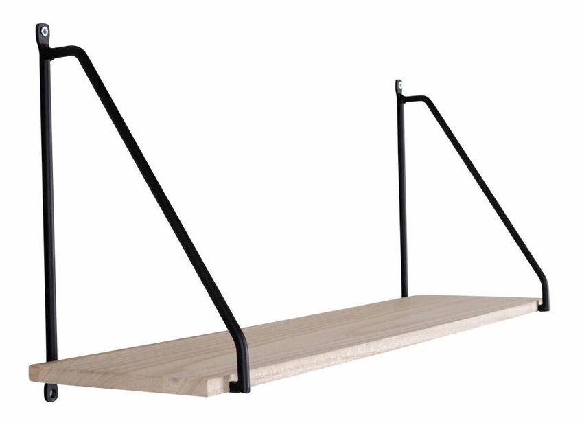 Polička Ansalia (čierna + prírodná)