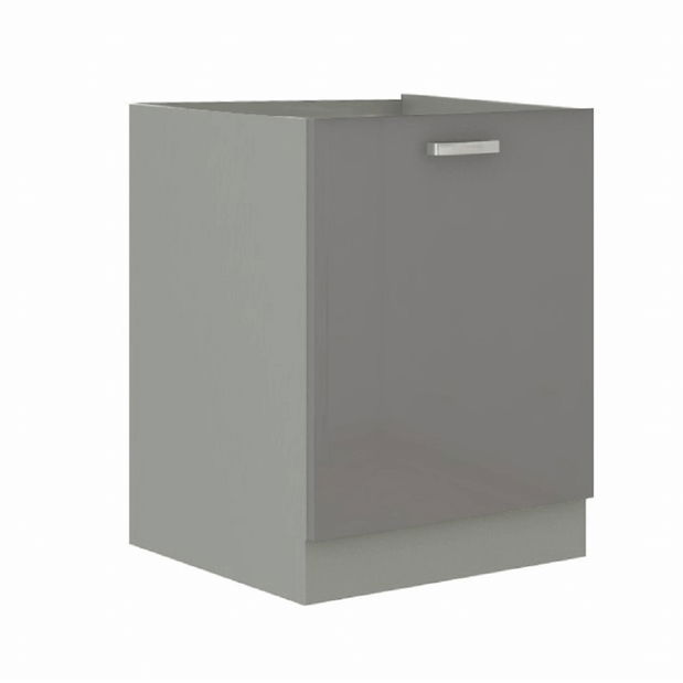 Dulap inferior de bucătărie 60 D 1F BB Pleitton (Gri ultralucios)
