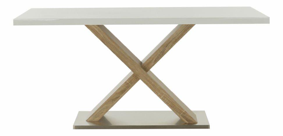 Jedálenský stôl 160 cm Farni (biela + dub sonoma) *výpredaj