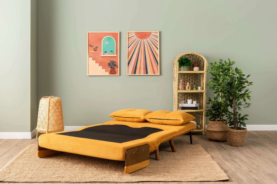 Pohovka dvojsedačka Como (horčicová)