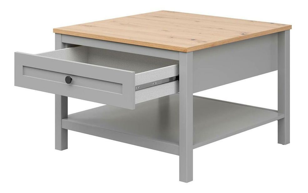 Stolić za kavu Salga 5 (arktik siva + hrast artisan) 