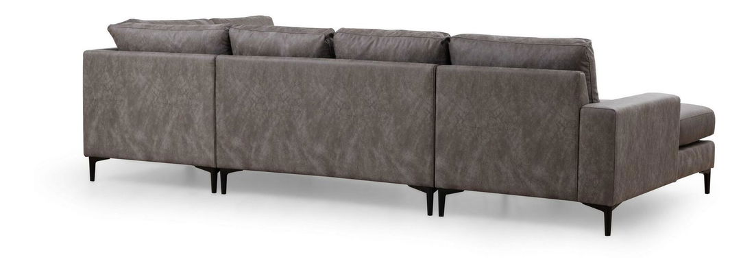 Kutna garnitura U Portobeno 1 (antracit + crna)