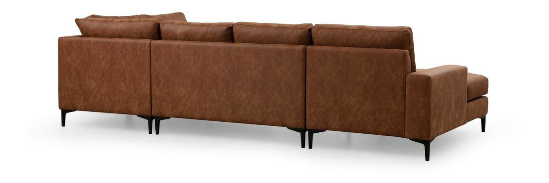 Sarokkanapé U Portobeno 1 (sötét narancssárga + fekete)