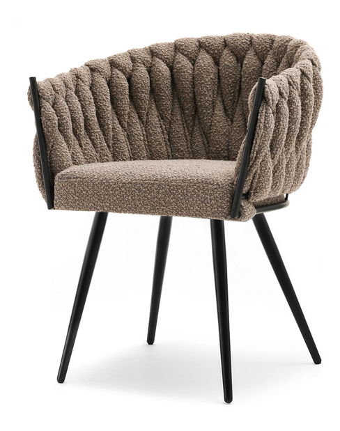 Stolička Roza (svetlohnedá + čierna)