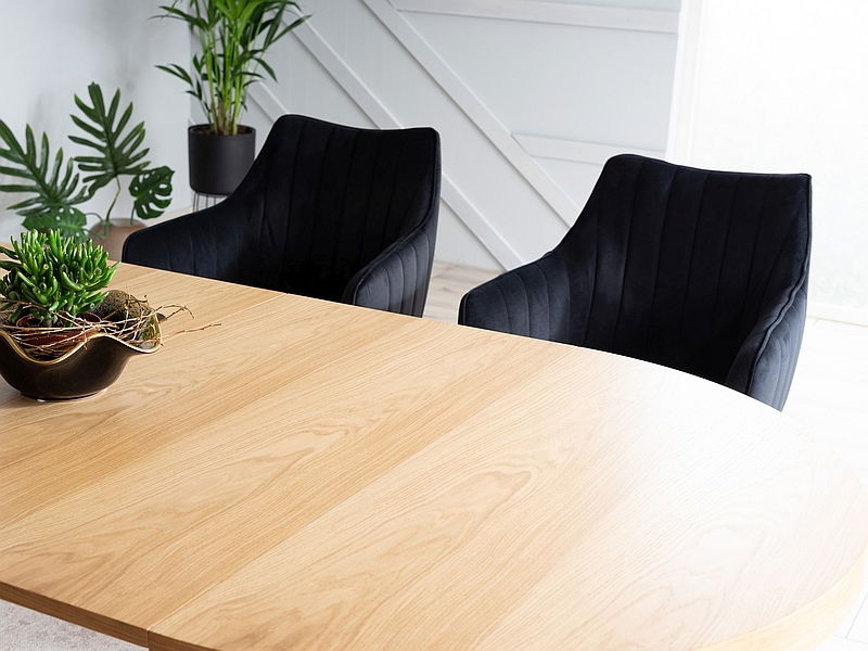 Scaun de sufragerie Anastasia (Albastru marin + Negru)