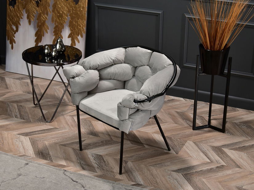 Relax fotel Piplio (szürke + fekete)