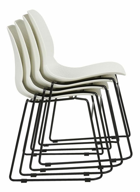 Set 4 ks jedálenských stoličiek Panza (biela)