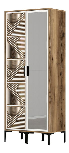 Šatníková skriňa Kiara PR (orech + biela)