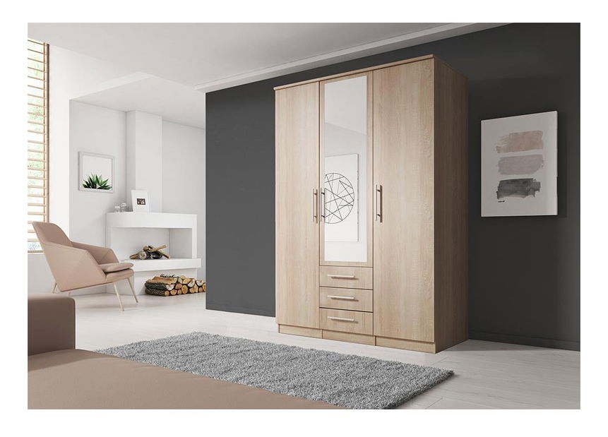 Šatníková skriňa Svalga 3D (dub sonoma)