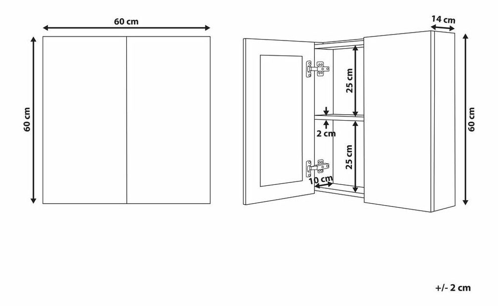Kúpeľňová skrinka Navza (biela + strieborná)