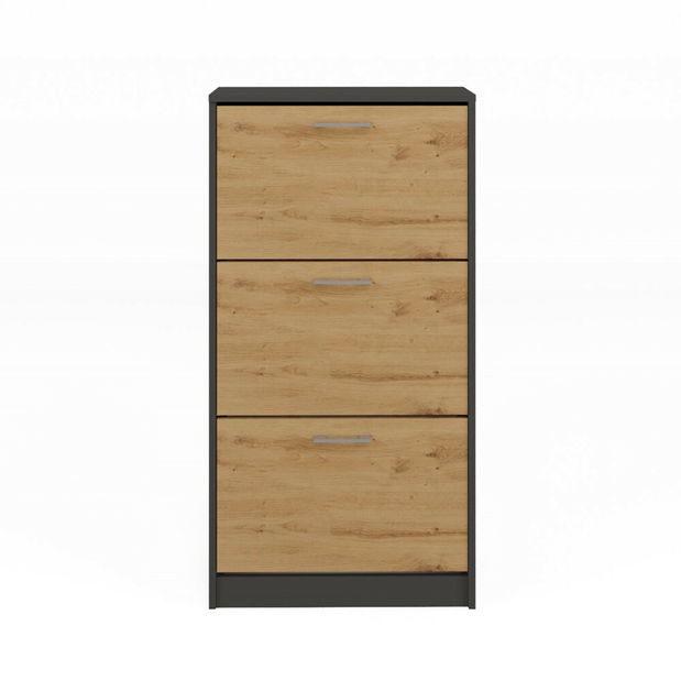 Botník (skrinka na topánky) Permanente 1 (antracit + dub artisan)