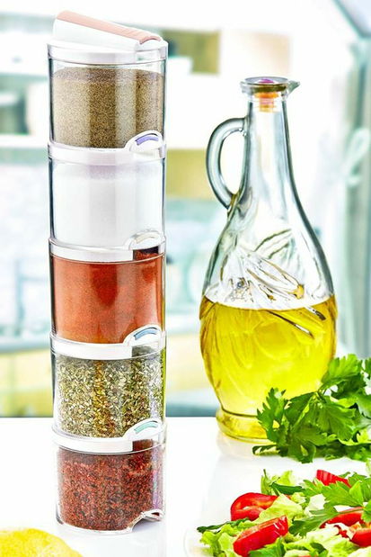 Set posuda za začine (5 kom.) Fiori (bijela)