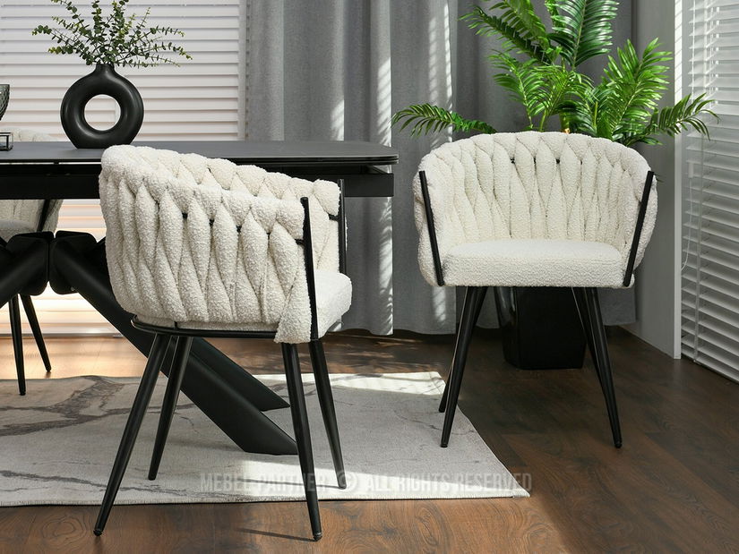 Stolička Roza (krémová + čierna)