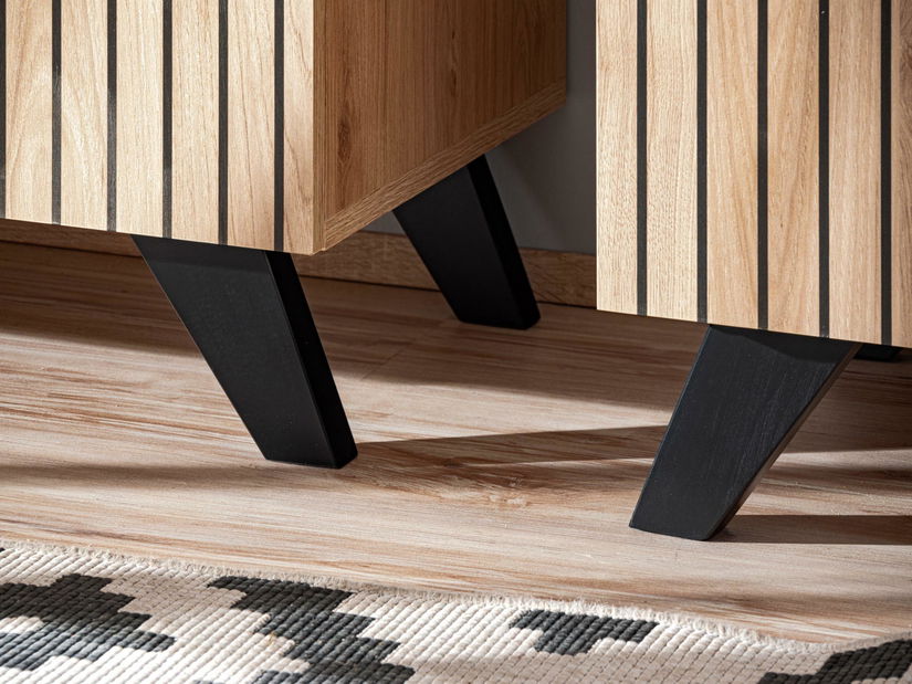 Vitrína Lyran WSW (hikora jackson + čierna) (s LED osvetlením)