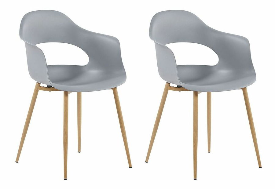 Set 2 ks. jedálenských stoličiek URCA (svetlosivá)