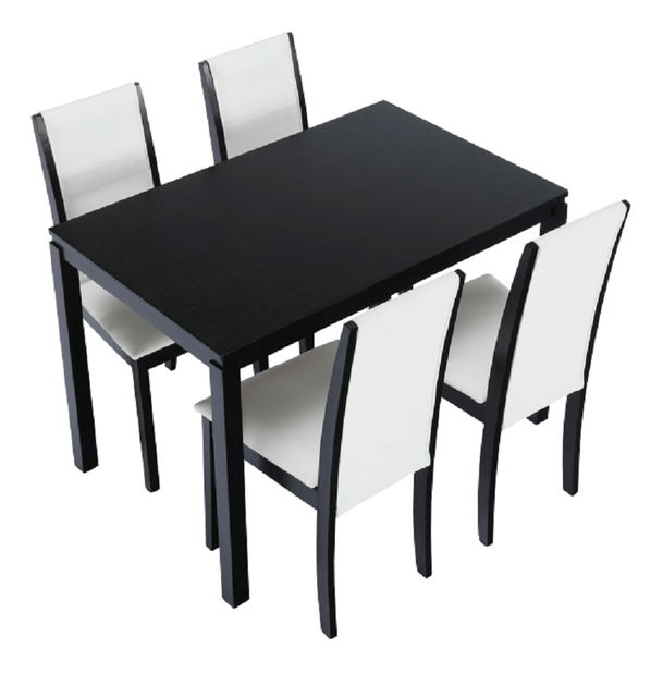 Set de sufragerie (1+4) Verni New (wenge + alb) *resigilate