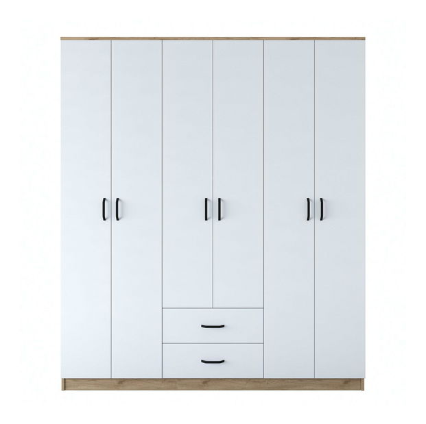 Ormar za garderobu Bastet 2337 (orah + bijela)