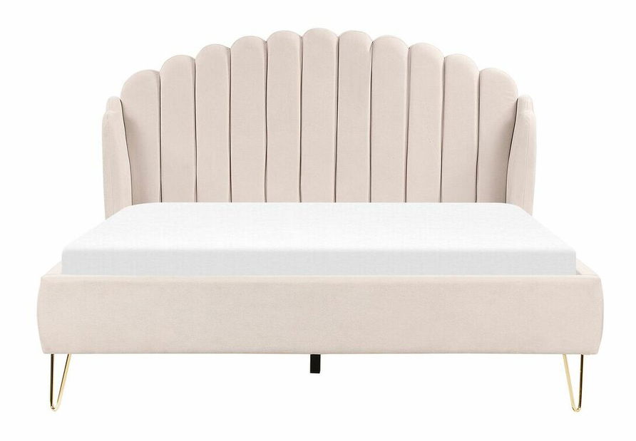 Franciaágy 160 cm Belize (szürke) (ágyráccsal) (tárolóhellyel)