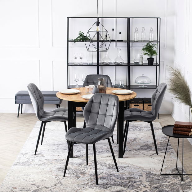 Étkezőszék Ligado (szürke + fekete) 