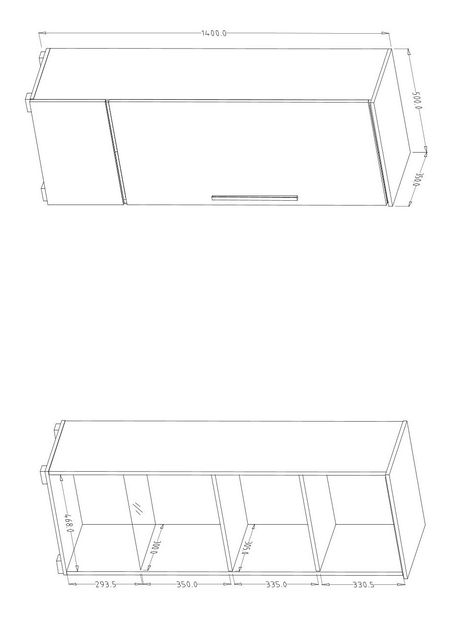 Závesná komoda Alyce Typ 05 (biela vysoký lesk)