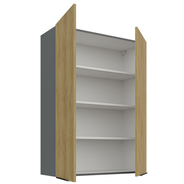 Felső konyhaszekrény Carminia 80 G-108 2F (cremona tölgy + antracit)