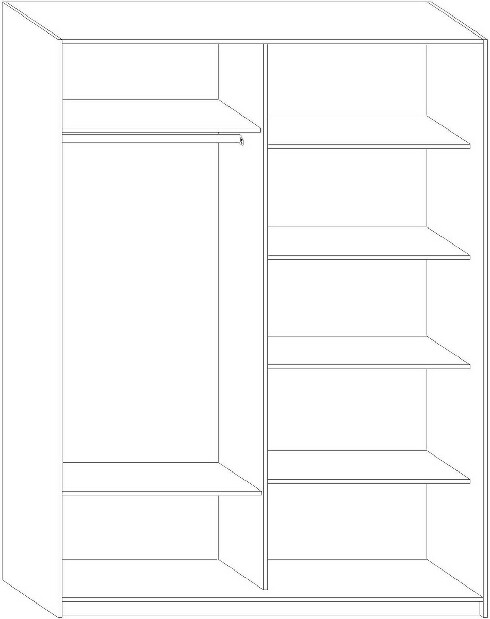 Šatníková skriňa Prestwood 160 A