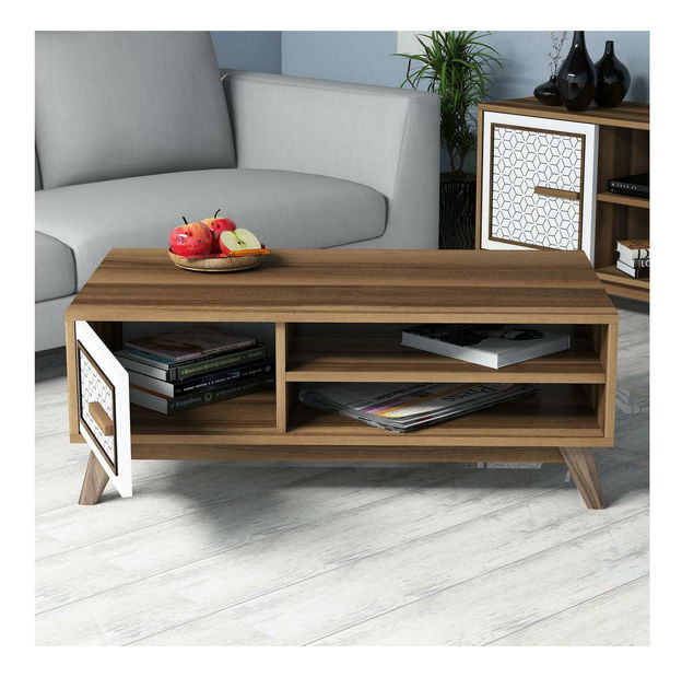 Zostava nábytku do obývacej izby Aysha (orech + biela)