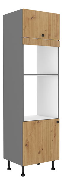 Dulap bucătărie pentru alimente pentru cuptor Avantoe 60 DPM 215 2F (Stejar artisan + Antracit)