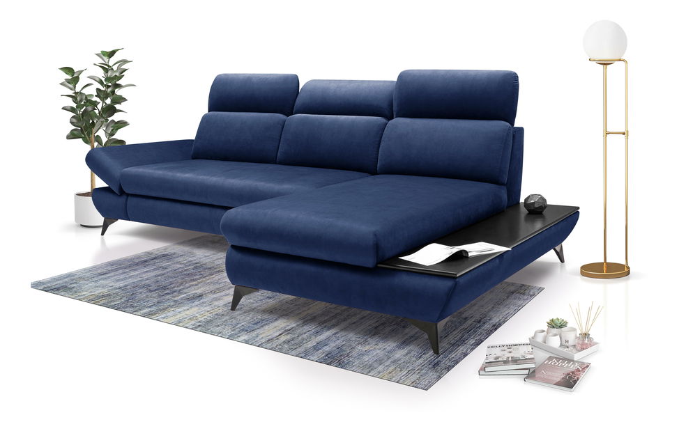 Rohová sedacia súprava Titan (parížska modrá) (P)