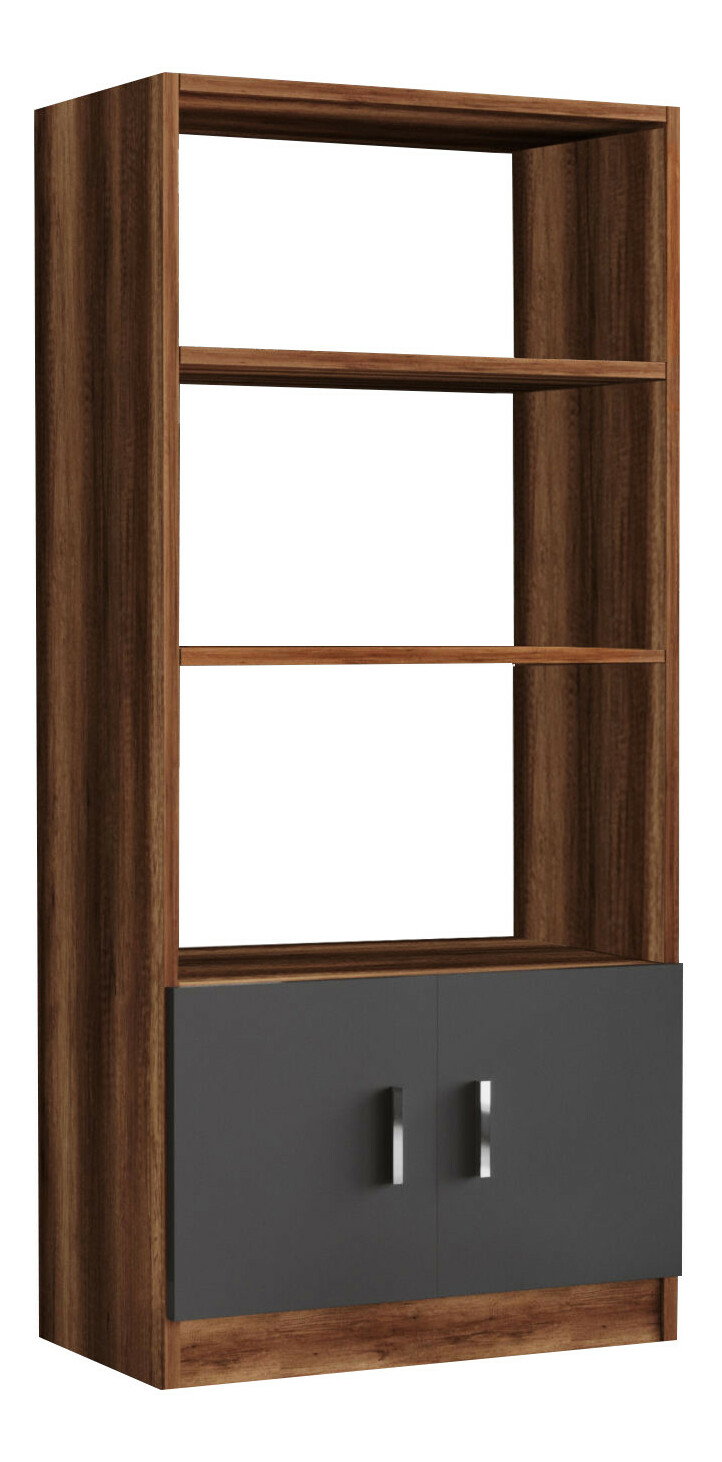 Regál Vincent 4 (orech + antracit)