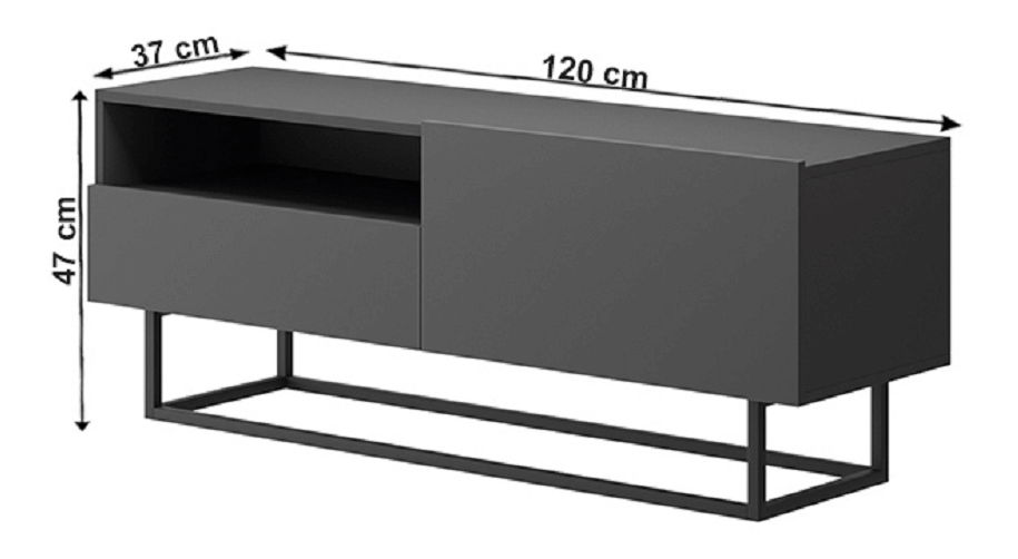 TV stolić/ormarić Svaren ERTVSZ 120 (grafit) 