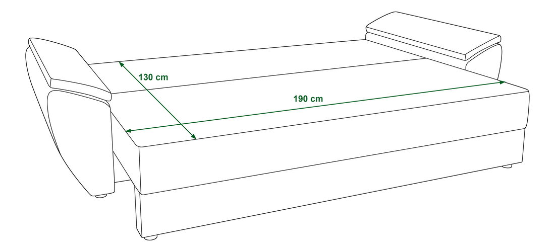 Canapea trei locuri Radiant Bis (Negru + capuccino)