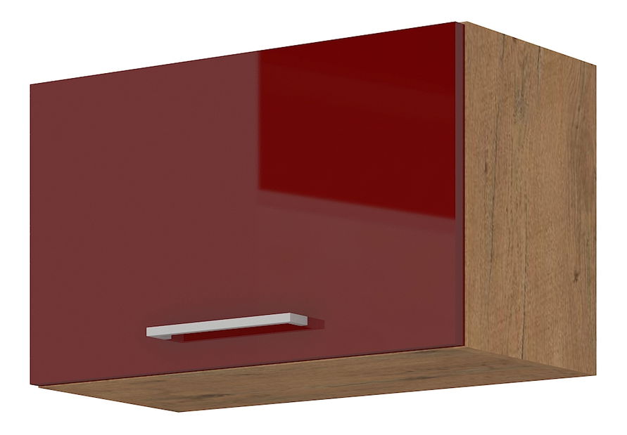 Horná kuchynská skrinka Virion 60 GU 36 1F (dub lancelot + bordová)