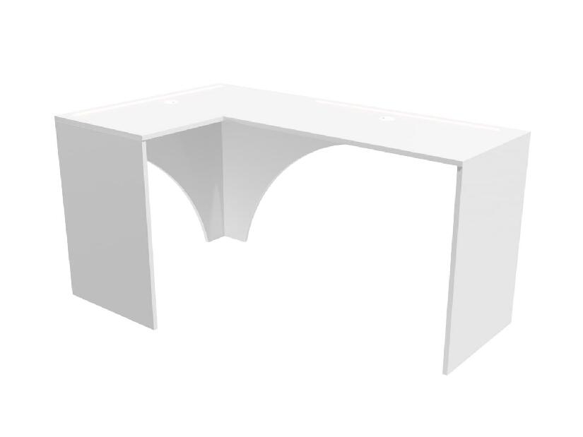 Sarok LED PC asztal Uhlominn (fehér)