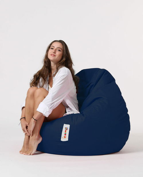 Fotoliu puf Parumleo XXL (albastru închis)