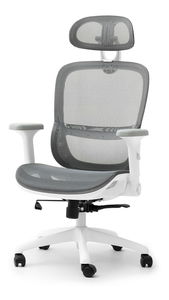 Fotoliu de birou Ikergen (gri + alb)