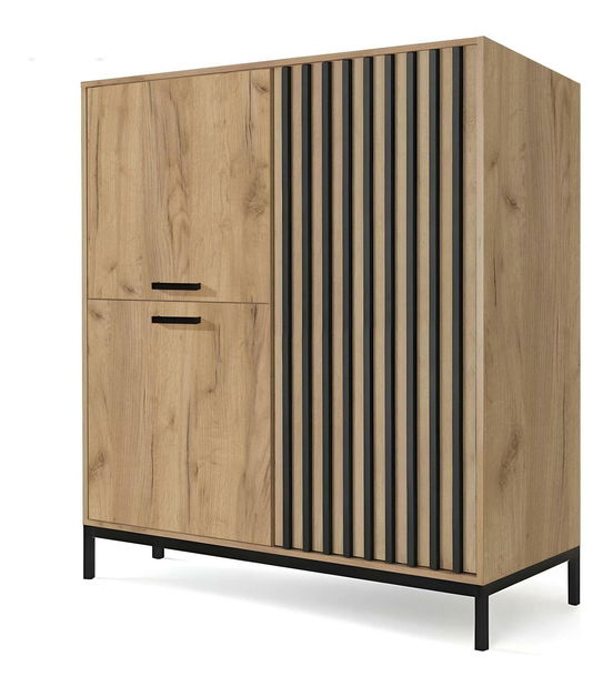 Dulap Lamello KM2 (stejar craft + negru)