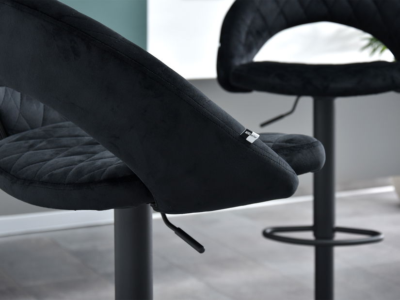 Stolička Hamlet (čierna + chrómová)