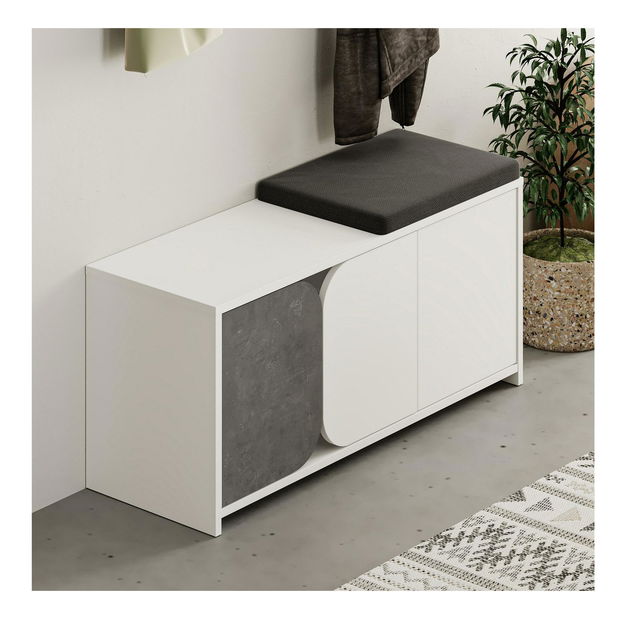 Predsieňová zostava Debopu (sivá + biela) 