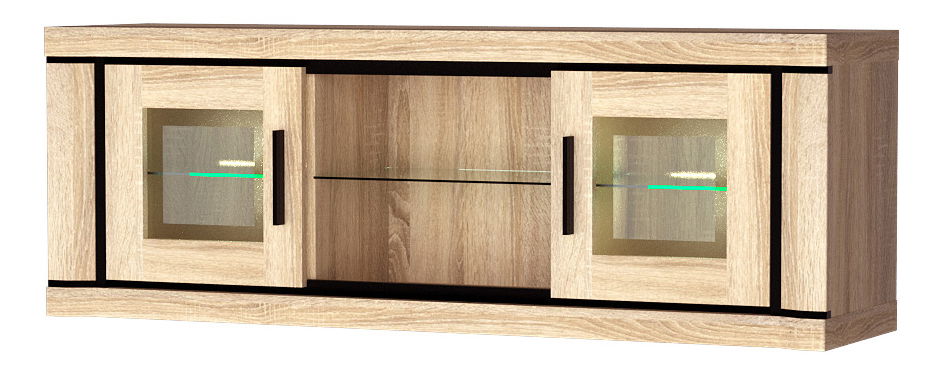 Vitrin Douglas 08 (LED világítással) (szonoma tölgy)