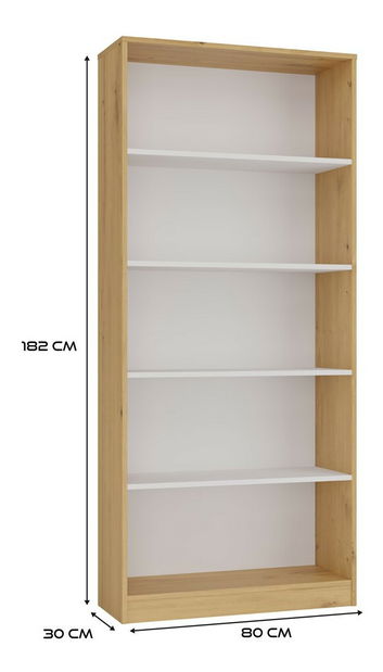 Regál Refarencios 4 (artisan tölgy + fehér)