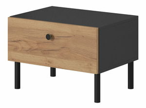 Set 2 kom. noćnih stolića Dalde D (hrast craft zlatni + antracit)